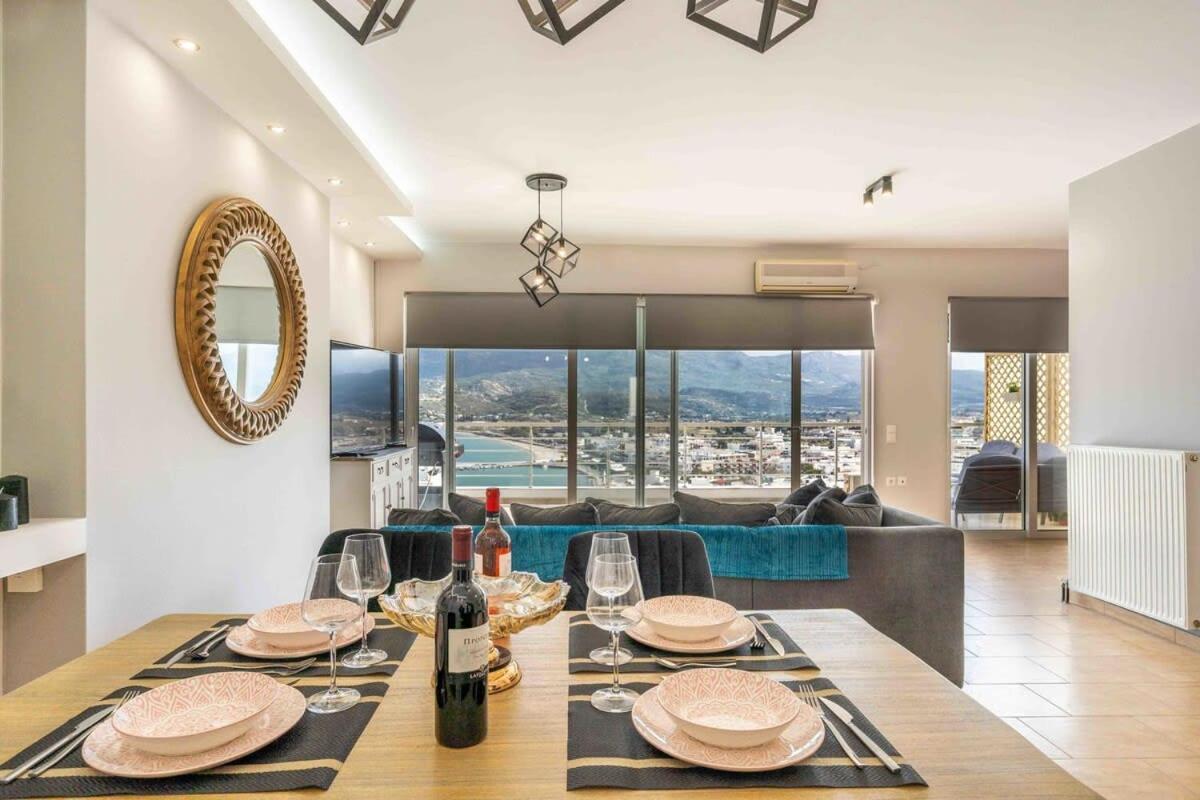 Sitia Panoramic Penthouse - Close To Sandy Beach - Private Parking Ngoại thất bức ảnh