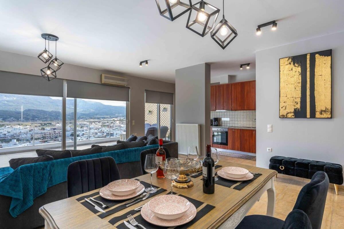 Sitia Panoramic Penthouse - Close To Sandy Beach - Private Parking Ngoại thất bức ảnh